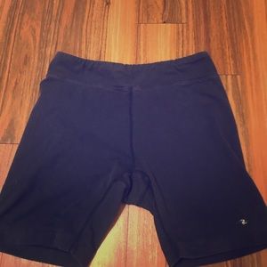 Navy blue spandex shorts